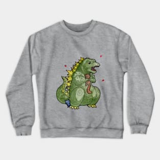 Godzilla loves Kittens Crewneck Sweatshirt